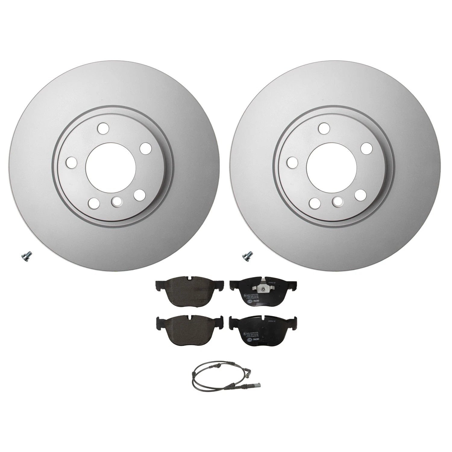 Hella Front Rotors & Low-Met Disc Brake Pad Kit for BMW F15 X5 F16 X6 (2014–2018)