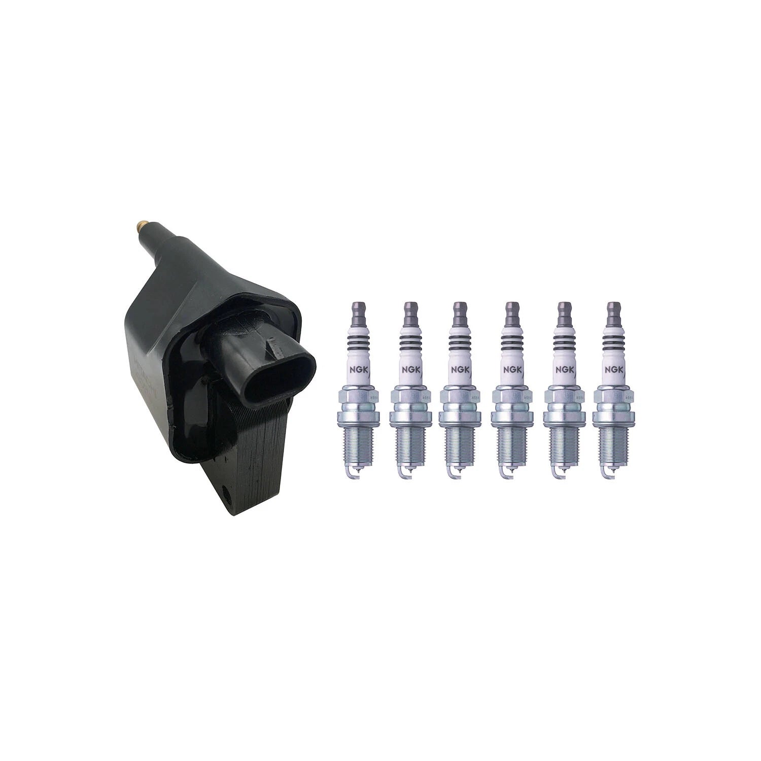 Set of 6 Hitachi Ignition Coils & NGK Iridium Spark Plugs for Ram 1500 (1994–2001)