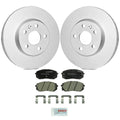 2 Front Vented Rotors & Ceramic Disc Brake Pads Kit for Hyundai Kia L4