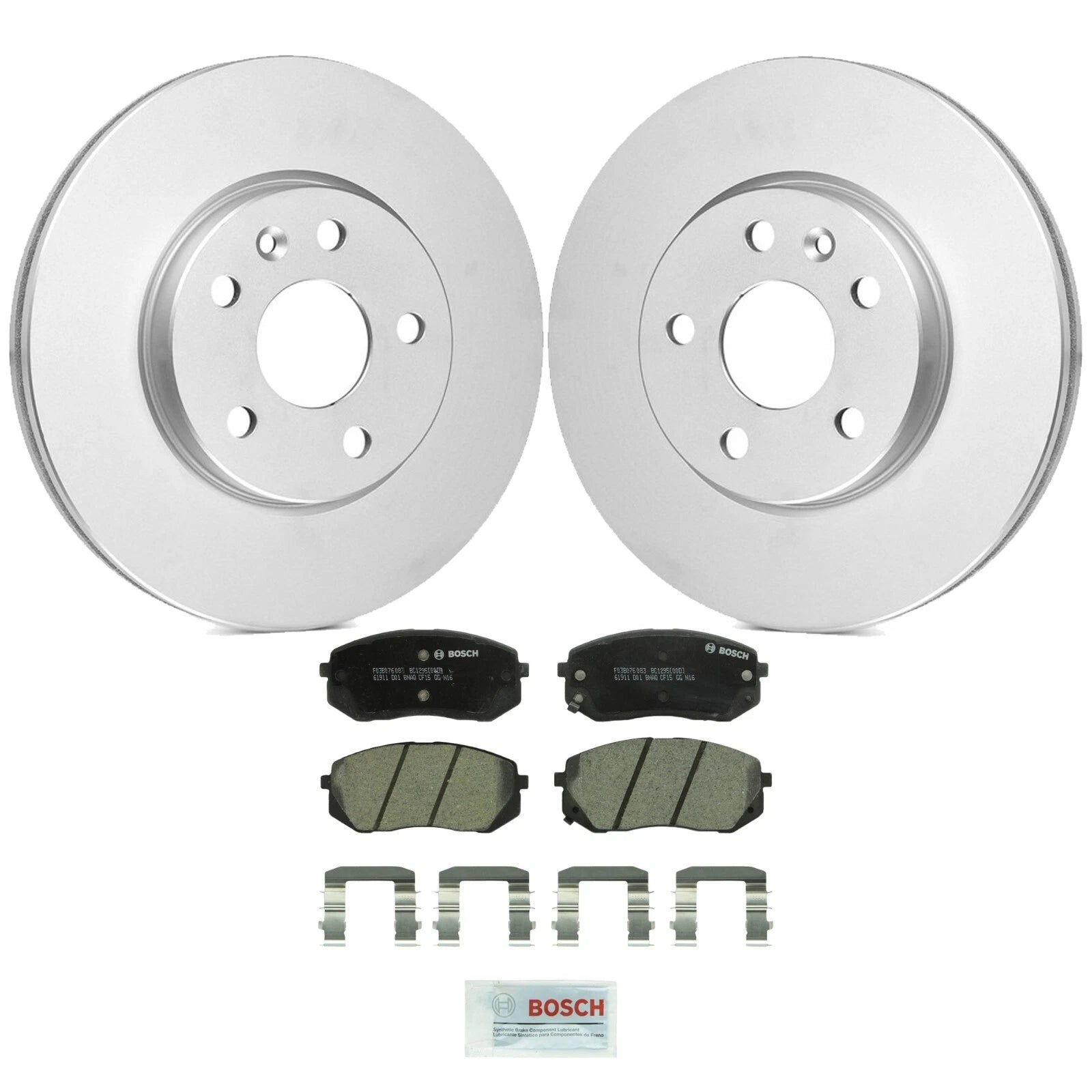 2 Front Vented Rotors & Ceramic Disc Brake Pads Kit for Hyundai Kia L4