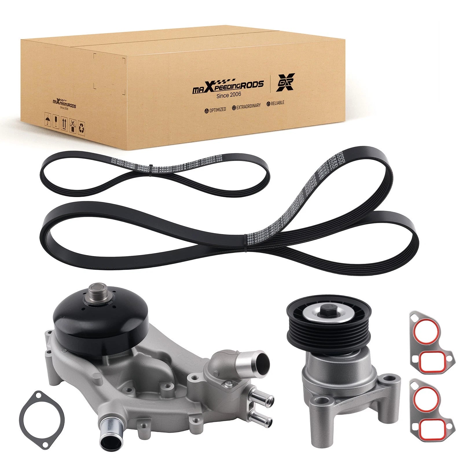 Water Pump Timing Belt Kit for GMC Savana 3500 V8 6.0L (2007–2020) 12681417 AW6009