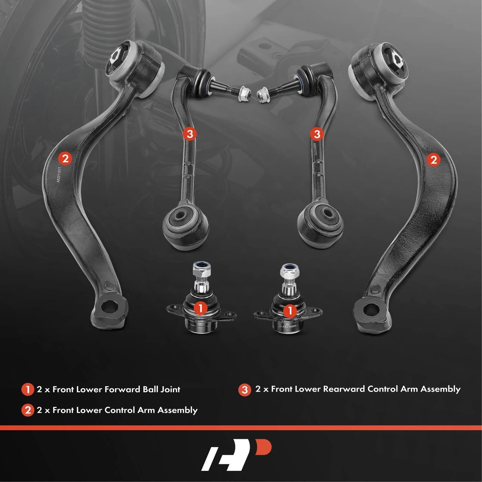 6x Front Lower Control Arm & Ball Joint for BMW X5 (2000-2006)