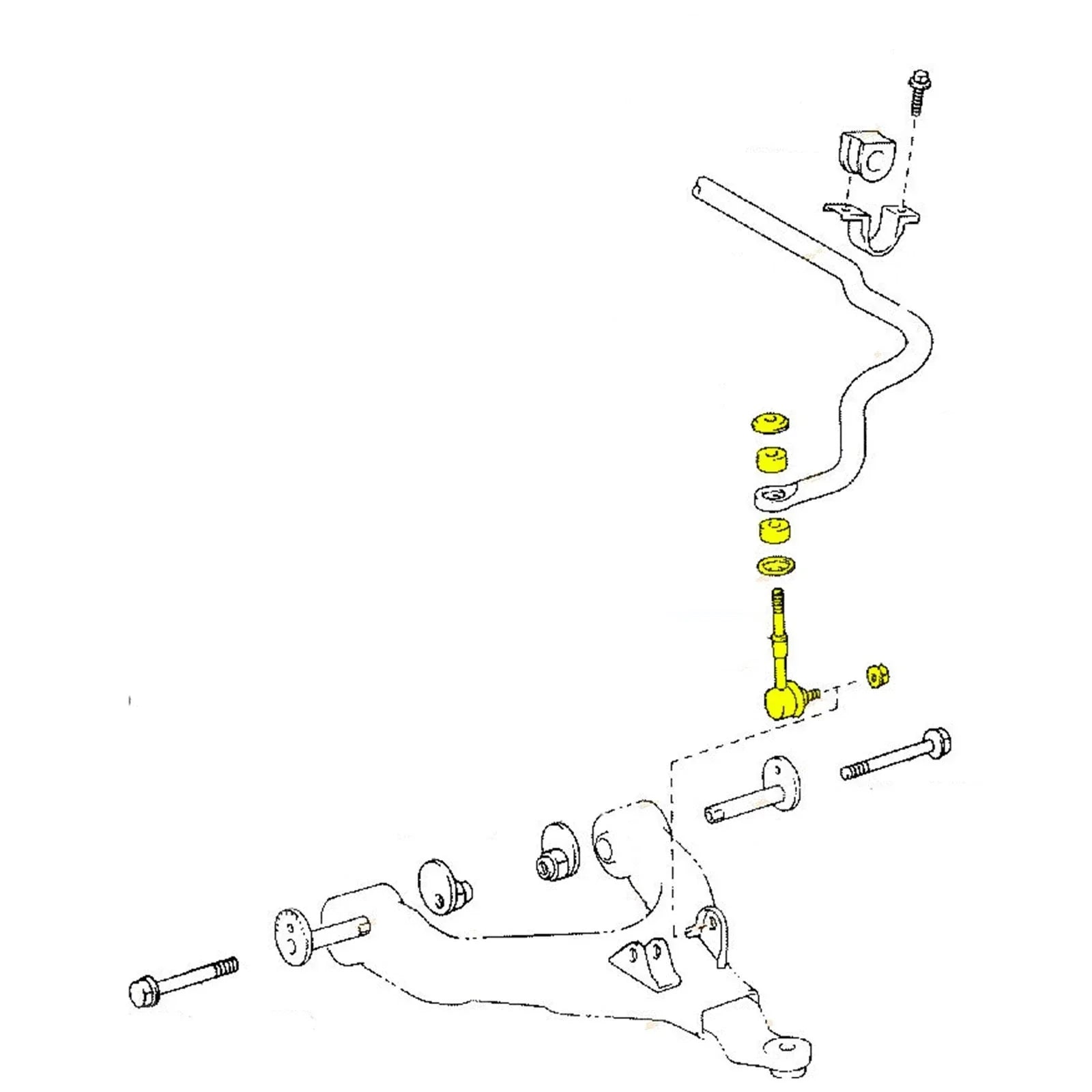 2 Front Sway Bar Link Joint for Toyota Prado 95 Series (1996–2002)