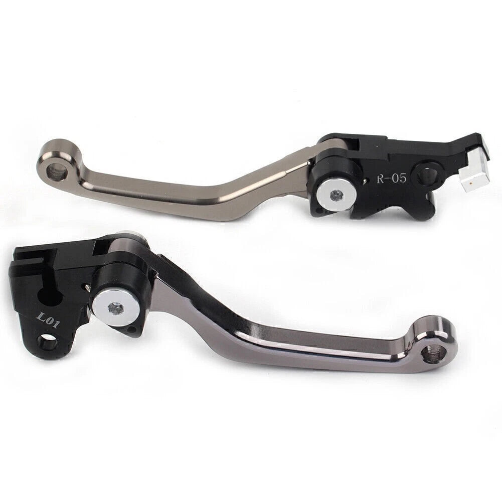 2X CNC Pivot Brake Clutch Levers for Honda XR250 XR400 (1995–2007) Aluminum Grey