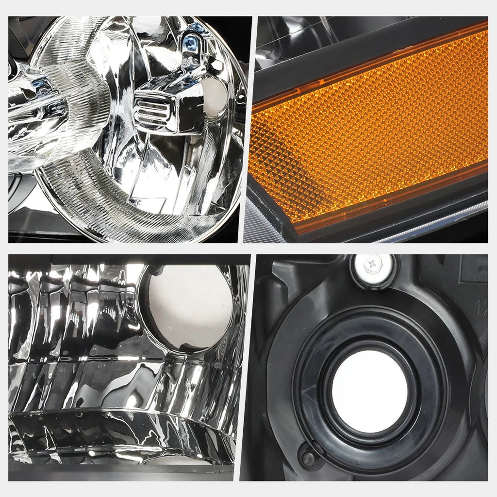 Headlight Lamps Replacement Amber Corner Black for Chevy Tahoe/Suburban (2007–2014)