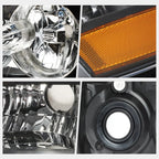 Headlight Lamps Replacement Amber Corner Black for Chevy Tahoe/Suburban (2007–2014)