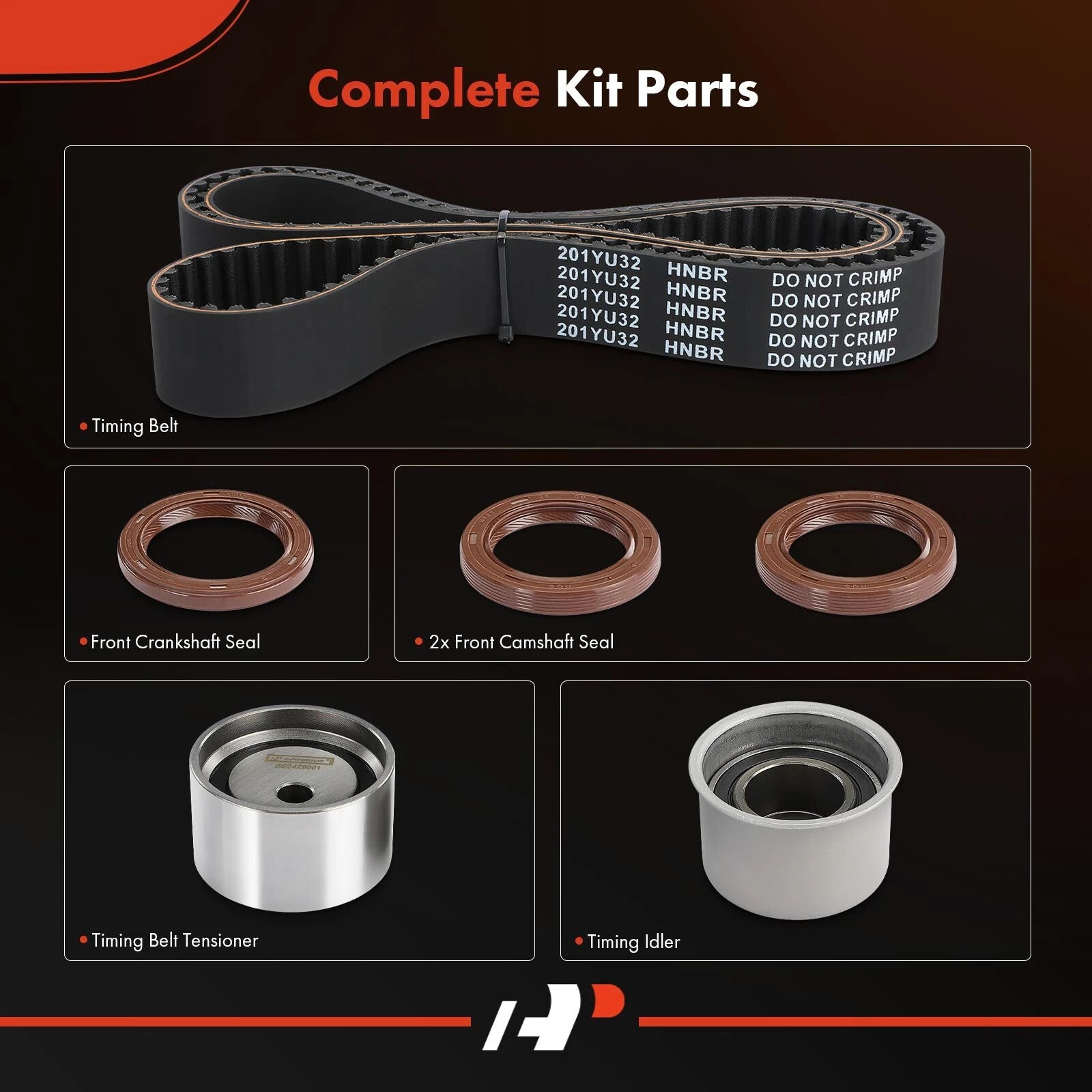 6x Timing Belt Kit for Mitsubishi Montero (2001-2006)