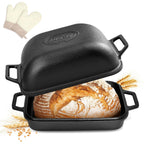 9Qt Cast Iron Dutch Oven with Lid for Bread Baking