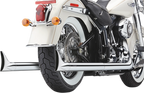 Cobra True Dual Fishtail Exhaust for Harley Softail (1997–2006) Chrome