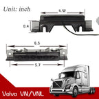 Set of 5 Smoked Lens White LED Cab Roof Marker Lights for Volvo VN/VNL (2003–Present)
