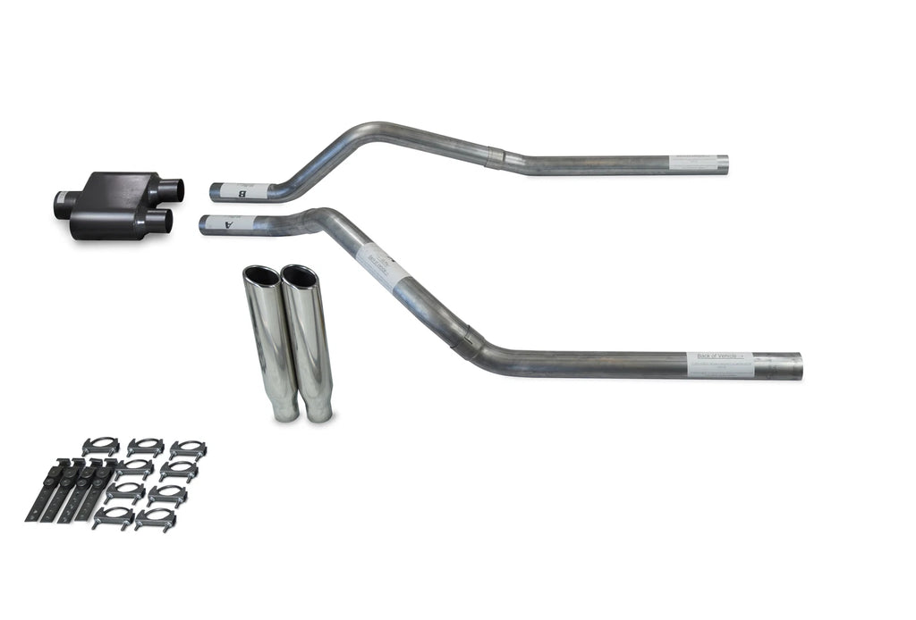 Dual Exhaust Kit for GMC Jimmy (1992–1994) 2.5" 1 Chamber Muffler Tips