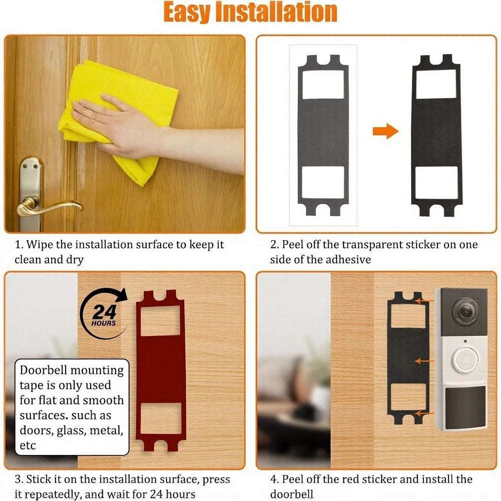 Set of 2 No Drill Doorbell Mount Tapes for Tapo TD21 D210 D235
