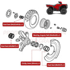 Front Wheel Bearing & Seal Kits for Honda Rancher 350 4x4 TRX350FE/FM (2000–2006)
