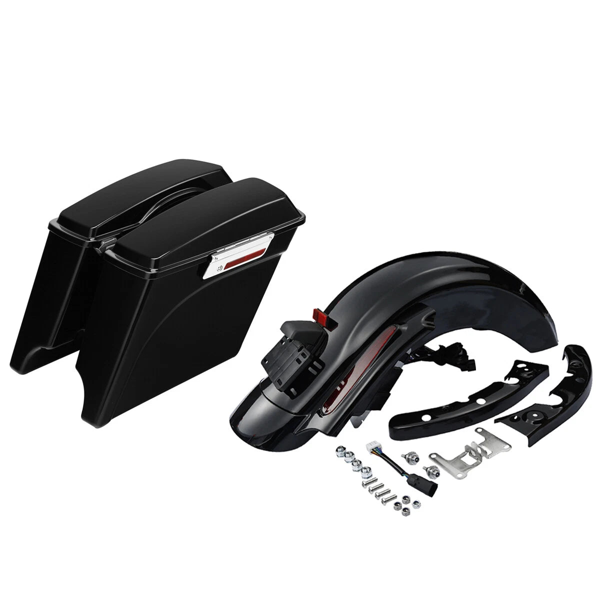 5" Stretched Hard Saddlebag Rear Fender for Harley Road King Glide (2009–2013)