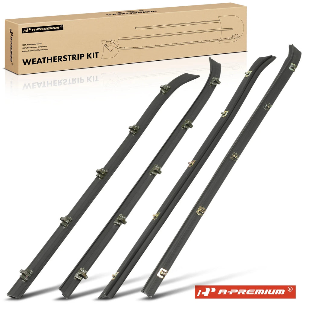 Set of 4 Front Weatherstrip Seal Window Sweep for Chevy C10 C20 K10 Suburban (1960–1991)
