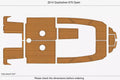 EVA Foam Teak Deck Flooring Mat for Quicksilver 675 Open (2014)