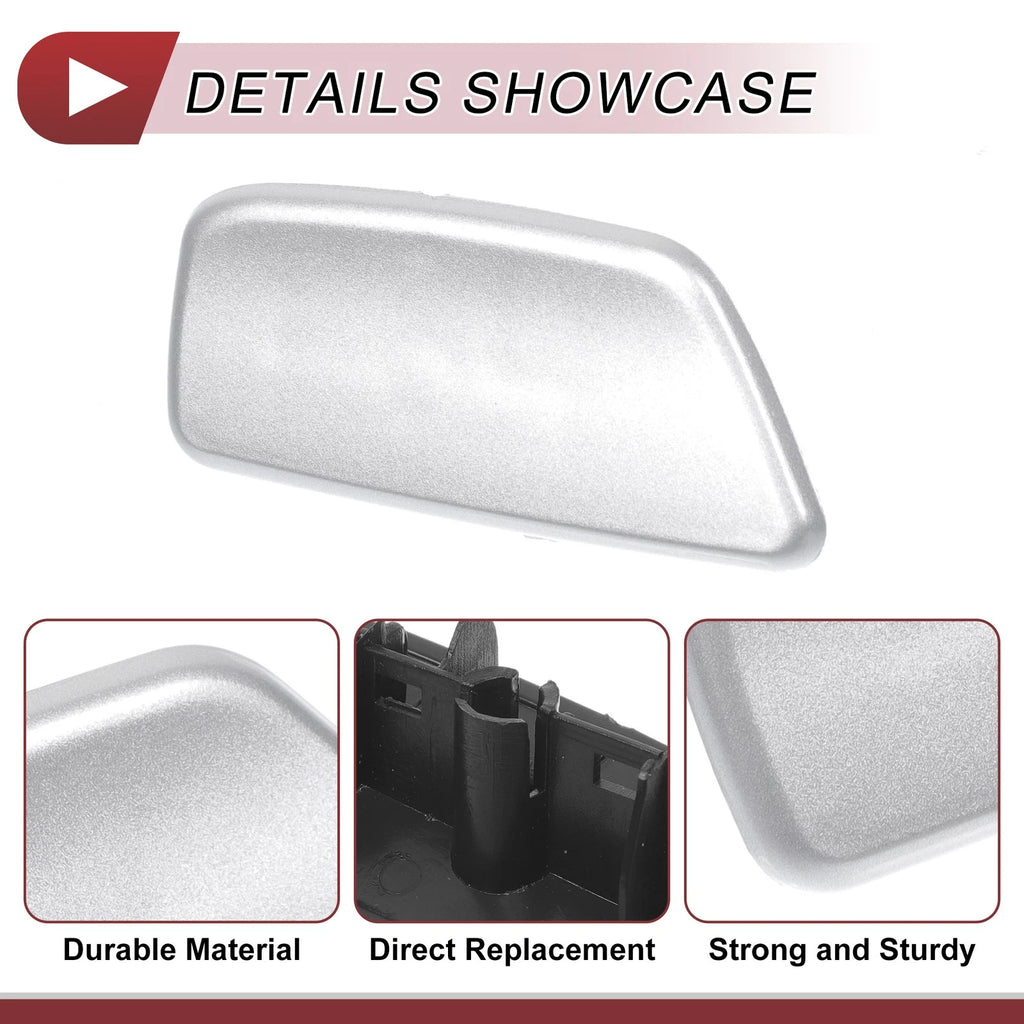 Front Right Washer Nozzle Cover Cap for Subaru Forester (2009–2012) Silver Tone
