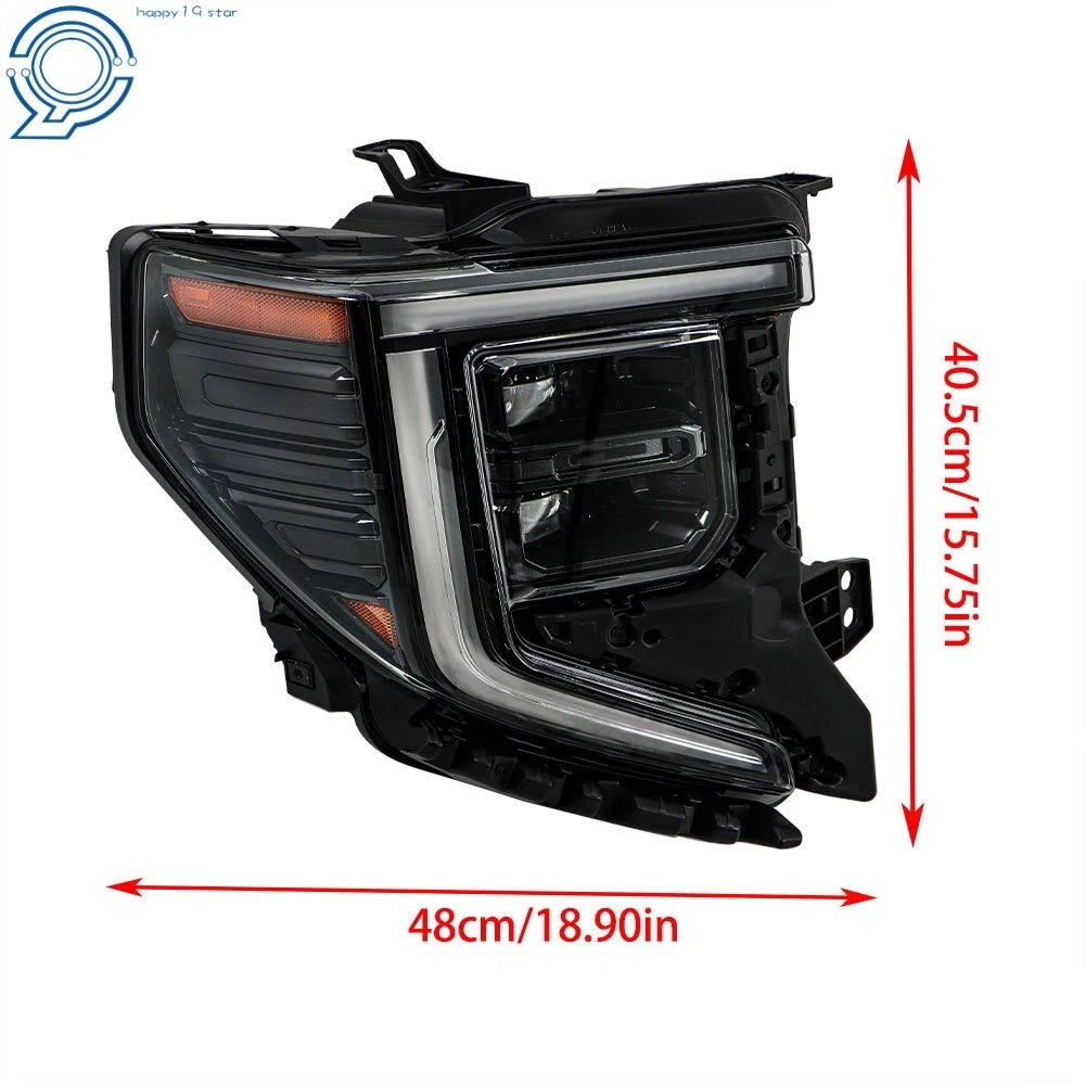 LED Headlight for GMC Sierra 1500 (2022–2024) Black Right Side