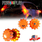 Set of 4 LED Road Flares Emergency Safety Lights