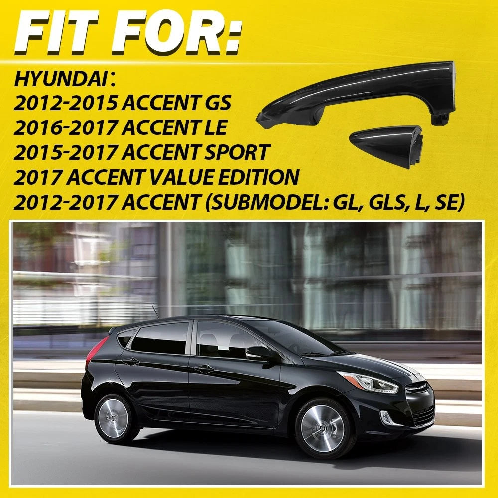 Rear Left Driver Side Exterior Door Handle for Hyundai Accent (2012–2017)