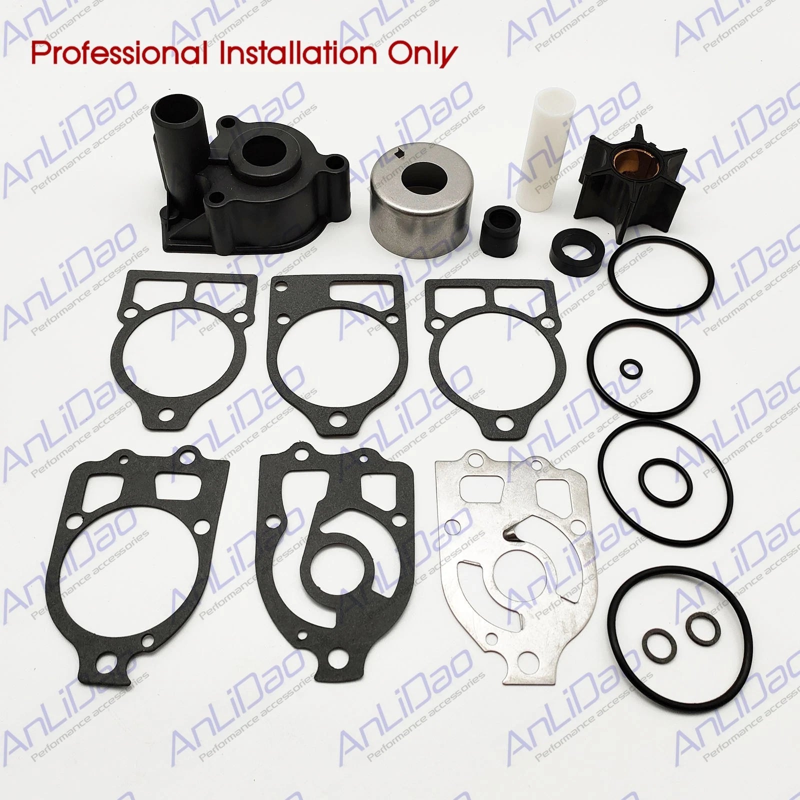 Water Pump Impeller Repair Kit for Mercruiser Mercury Alpha 150-200HP (46-96148A8)