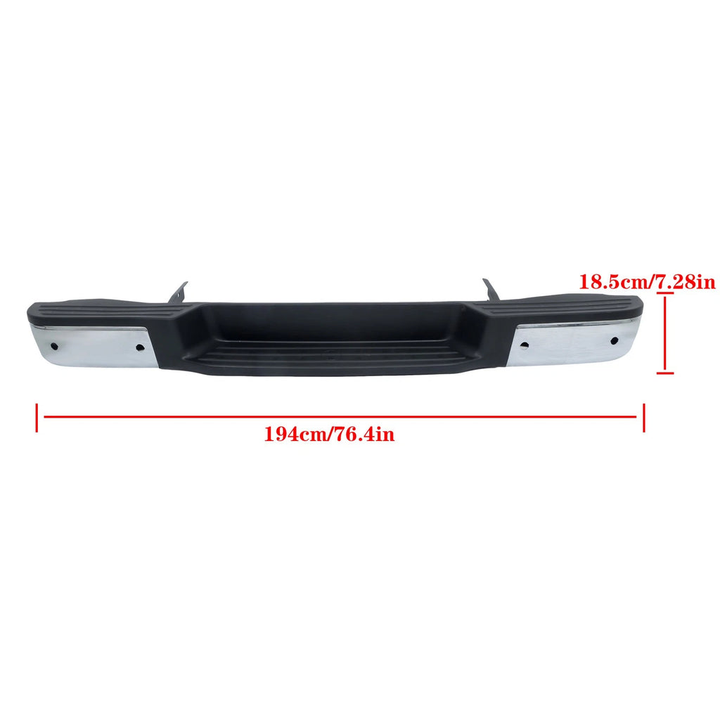 Steel Chrome Rear Bumper Assembly with Sensor Holes for Nissan NV (2012–2021)