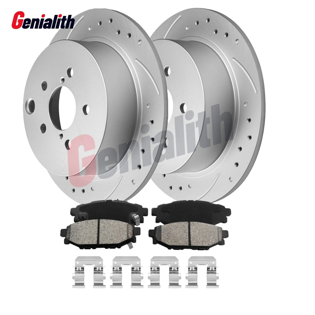10.8" Rear Disc Rotors Brake Pads for Subaru Crosstrek Forester (2016–2018)