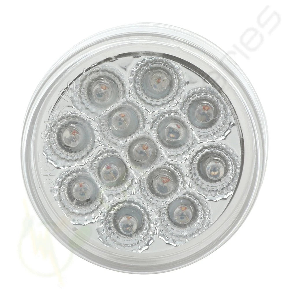 Set of 4 2.5" LED Amber Lights with Grommet for Truck/Boat/Caravan 12V