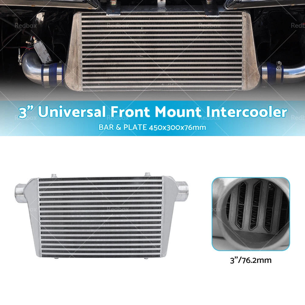 3" Intercooler for Universal Applications (450x300x76mm) Turbo Bar Plate FMIC