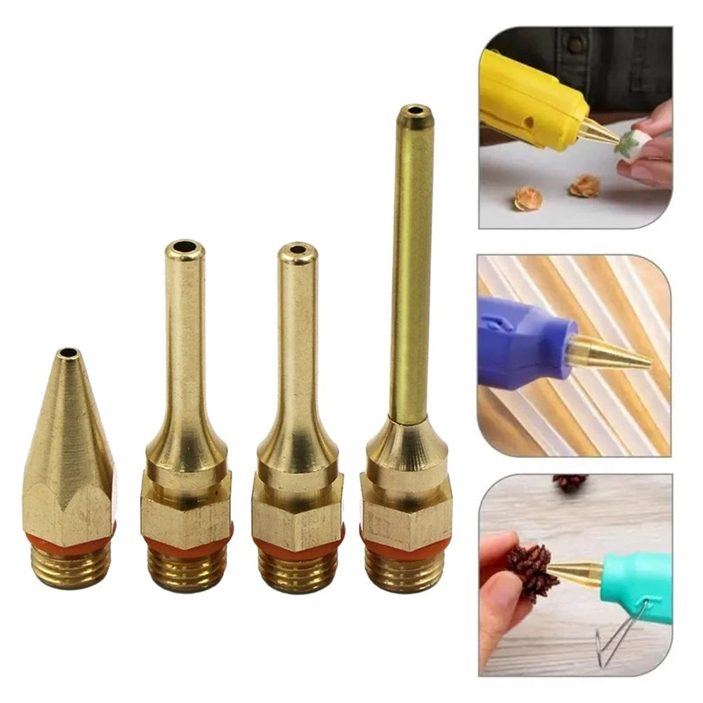 Set of 4 Advanced Glue Sprayer Nozzles with Anti Drip Ball for