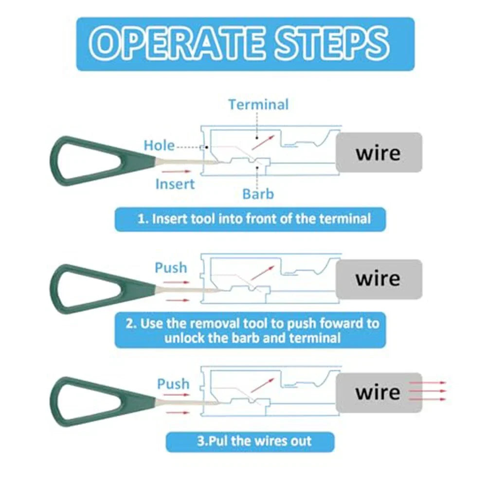 Effortless Wire Connector Pin Release 21PCS Terminal Extraction Tool