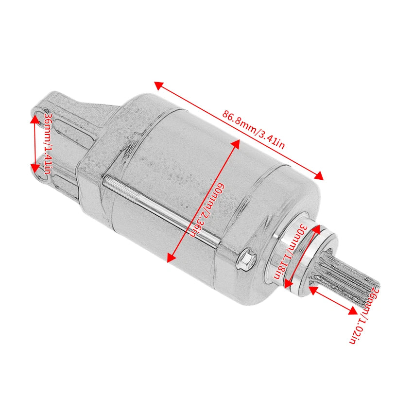 Starter Motor for Kawasaki ZX1000 Ninja ZX-10R (2010) 21163-0044