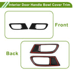 Set of 2 Interior Door Handle Bowl Cover Trim for Subaru BRZ (2012–2020) Black ABS