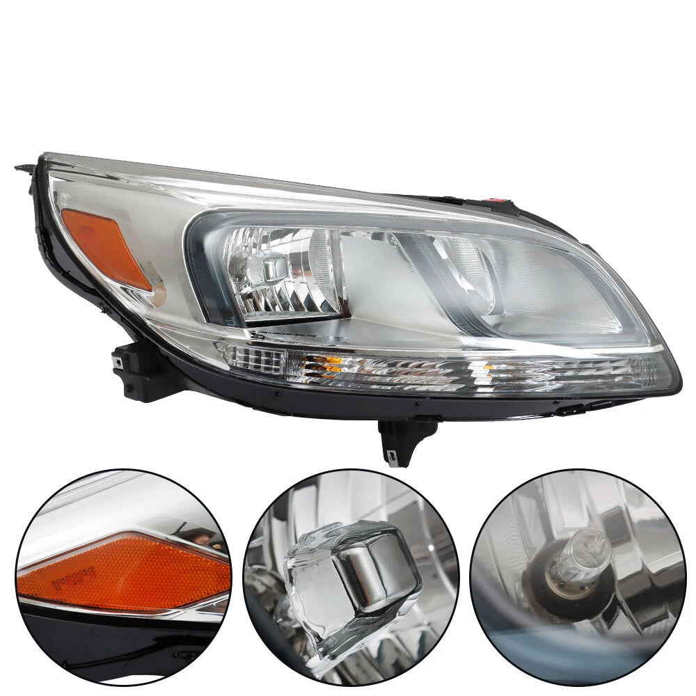Halogen Headlight Chrome Lamp for Chevy Malibu LS (2013-2016)