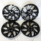 Wheel Cover Hubcaps Gloss Black Front Set for Toyota Corolla LE (2017–2018)