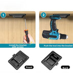 Power Tool Holder Stand for Wrench Fan Wall Mount Storage (Black)