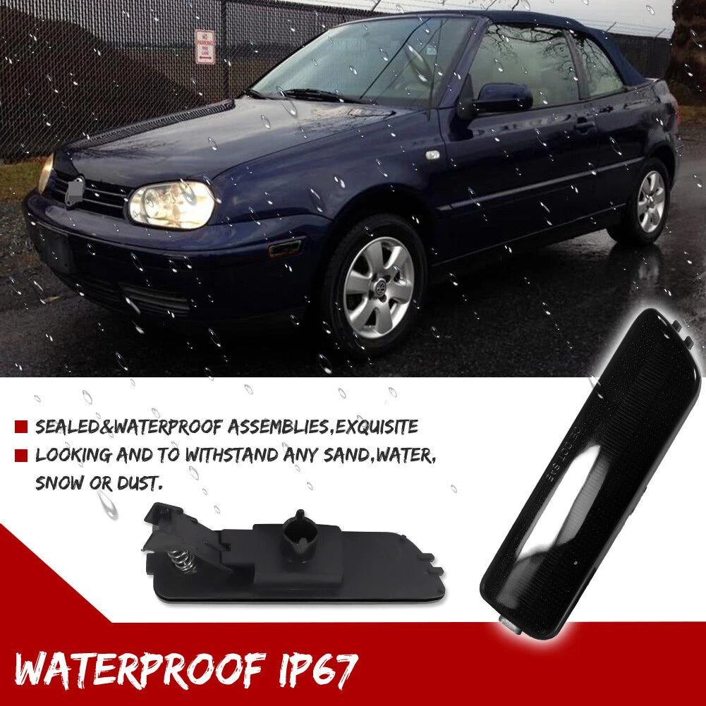 2X Smoke Front Side Marker Indicator Lights for VW MK4 Golf R32 GTI Jetta