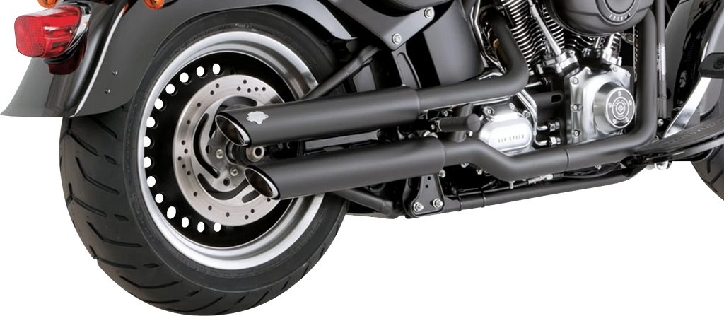 Vance & Hines 3" Twin Slash Slip-On Mufflers Black 46343 for Harley Fat Boy (2010–2017)