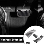 Gas Brake Footrest Pedal Pad for Toyota RAV4 (2019–2023) Aluminum Alloy Silver