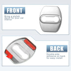 Set of 4 Car Door Lock Latch Covers for Hyundai Kia  Silver Tone