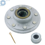 8 Lug Galvanized Boat Trailer Hub Kit with Fully Greased Bearings (7000 lb)