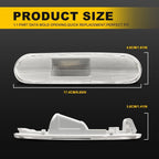 2X Chrome Front/Rear Bumper Side Marker Light 44962 for Honda Civic Si EP3 (2001–2005)
