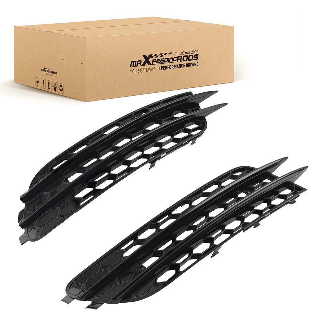 2X Front Bumper Fog Grille Bezel for Audi A6 C7 (2012–2015)