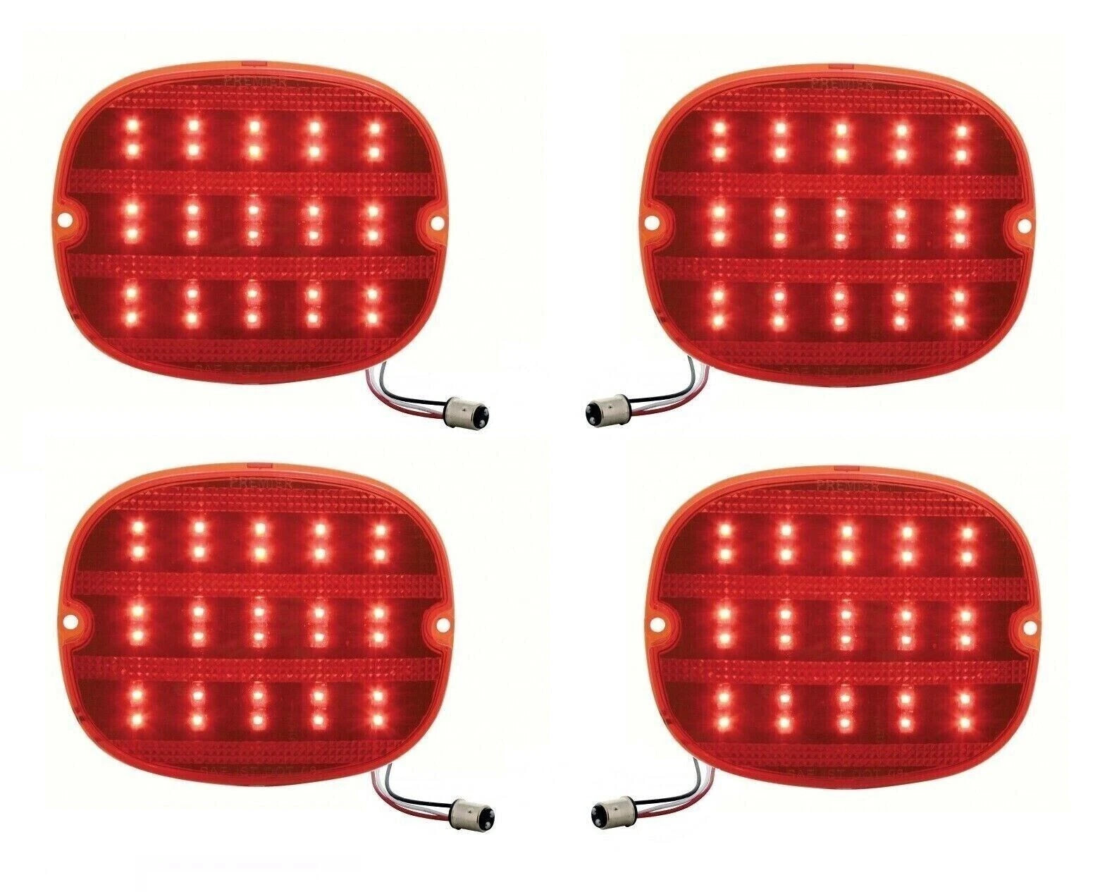 LED Brake Tail Light Lenses Replacement for Chevy Corvette C4 (1990–1996)
