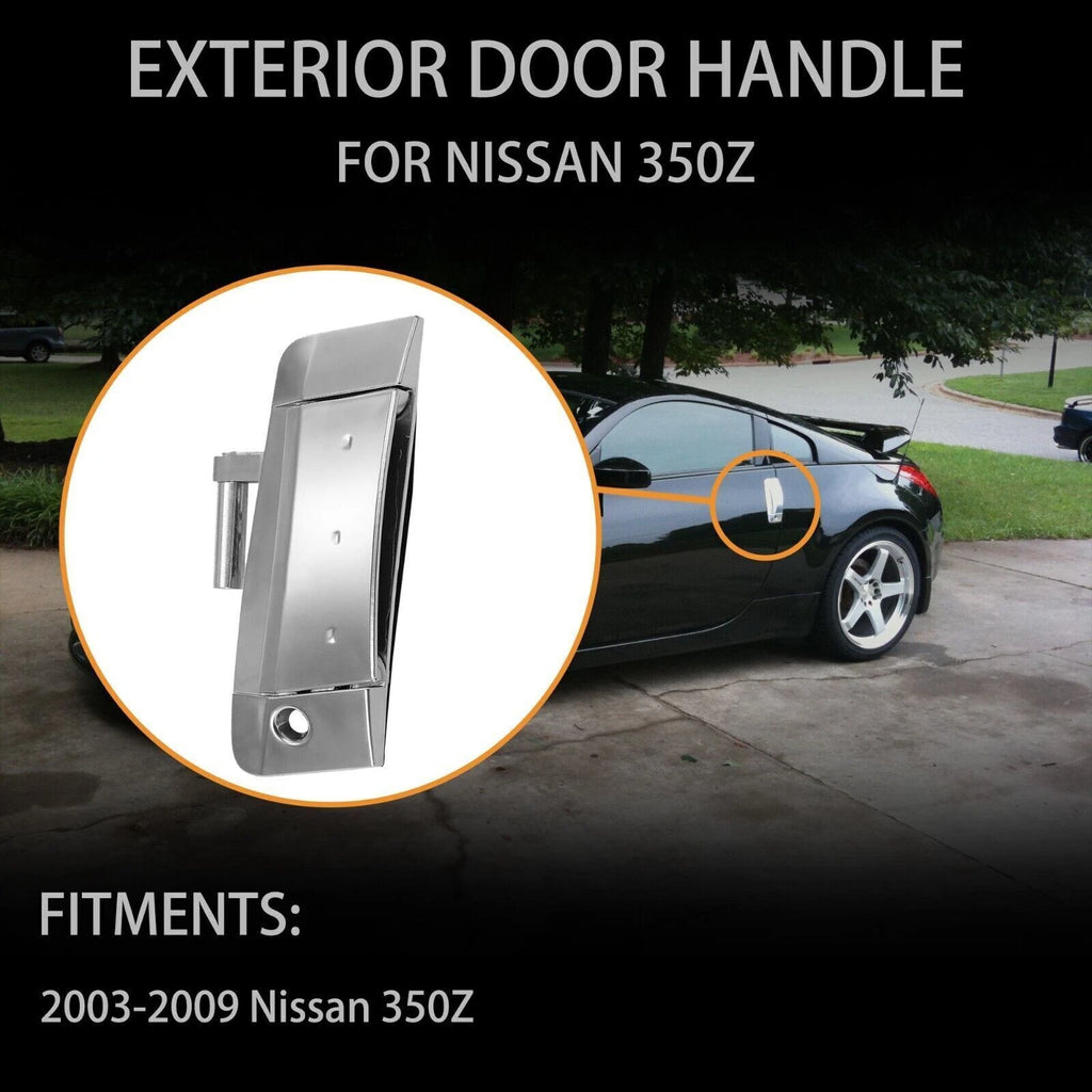 Exterior Door Handle Set of 2 Silver for Nissan 350Z (2003–2009)