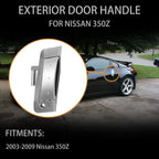 Exterior Door Handle Set of 2 Silver for Nissan 350Z (2003–2009)