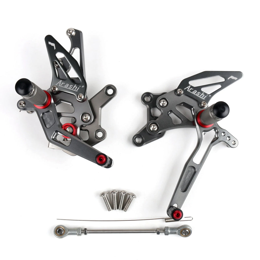 Rearset Foot Pegs for Yamaha YZF R25 (2015–2019) Gray