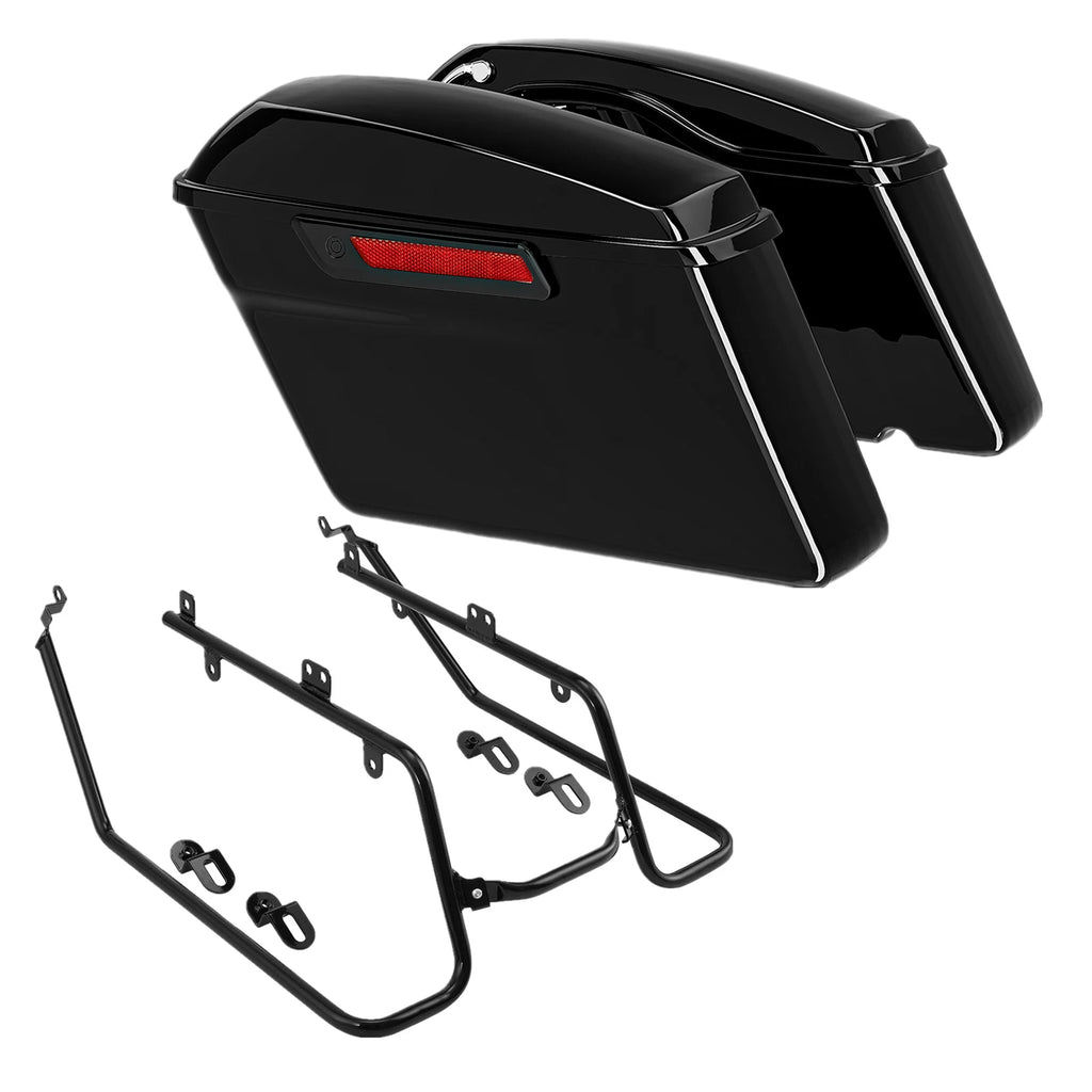 Hard Saddlebags & Conversion Brackets for Harley Dyna Street Bob Low Rider (2008–2017)