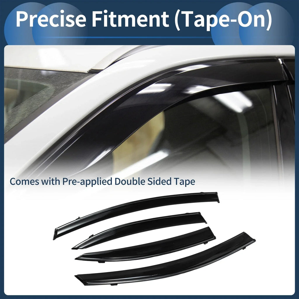 Window Deflectors for Honda Civic 2006 Side Window Vent Visors Black 1 Set