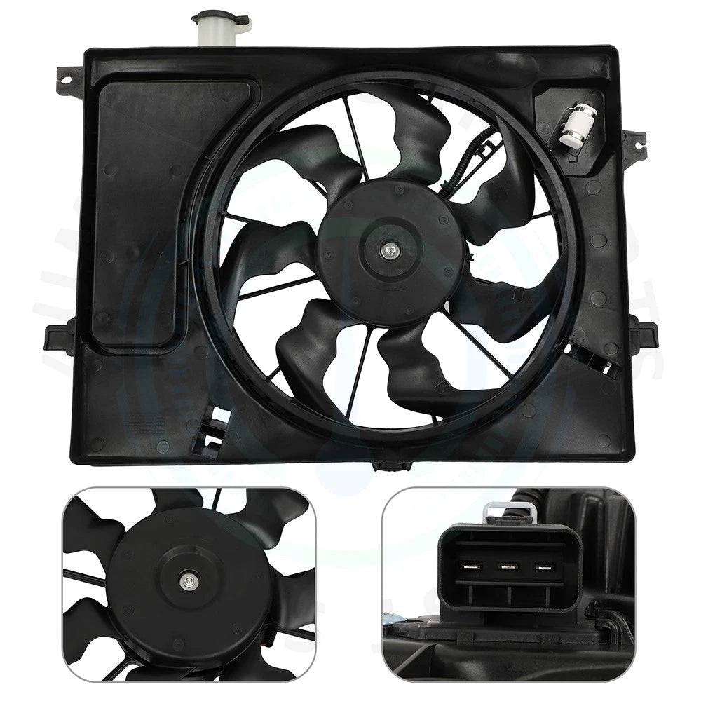 Electric Radiator Cooling Fan Assembly for Hyundai Elantra, Kia Forte (2011–2013)